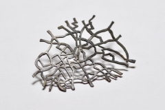 brooch, silver 925, blackened