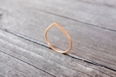 slim dropshaped ring, rosegold 750